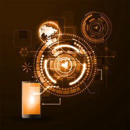 智能手機與信息科技矢量素材